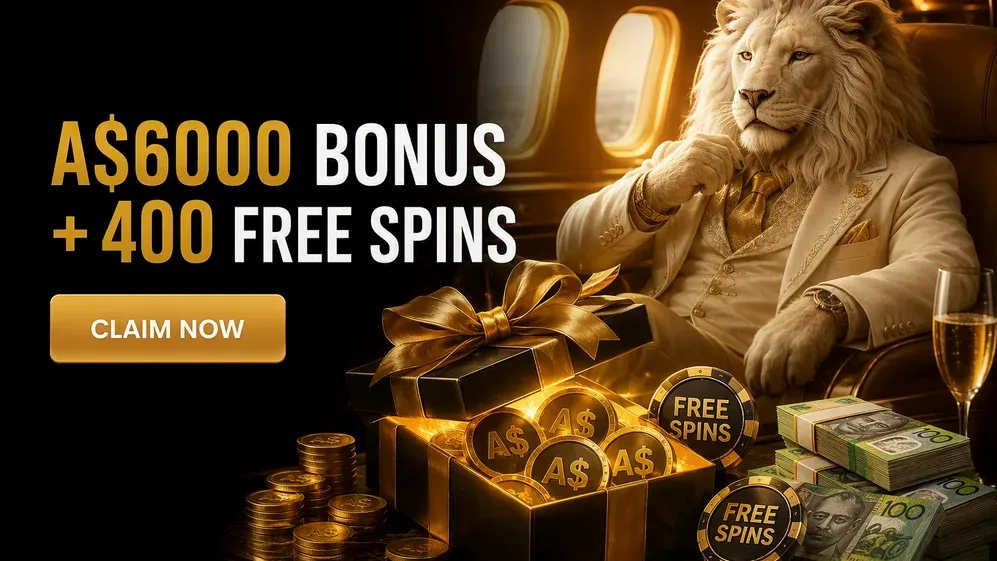 Gift box with A$ coins and free spin icons